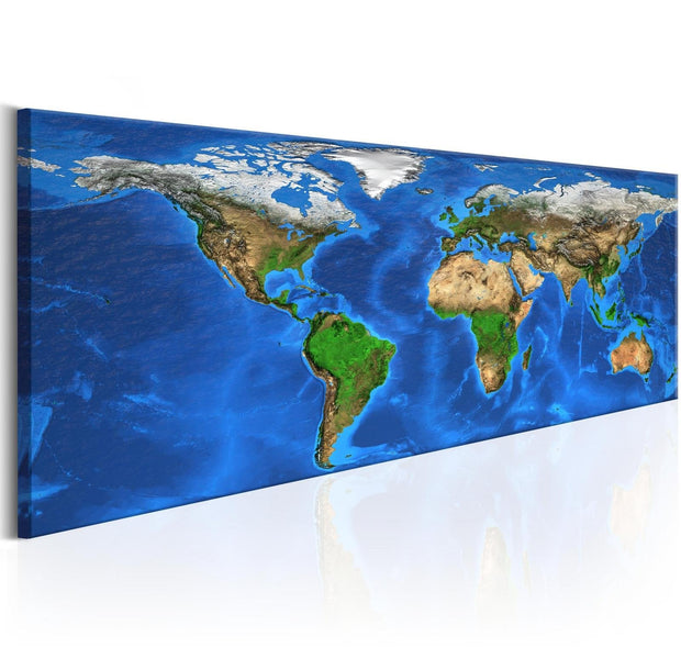 Stretched Canvas World Map Art - Magnificent World-Tiptophomedecor