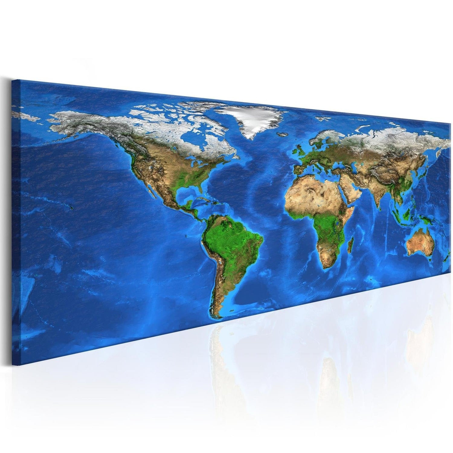 Stretched Canvas World Map Art - Magnificent World-Tiptophomedecor