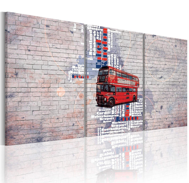 Stretched Canvas World Map Art - Map: United Kingdom-Tiptophomedecor