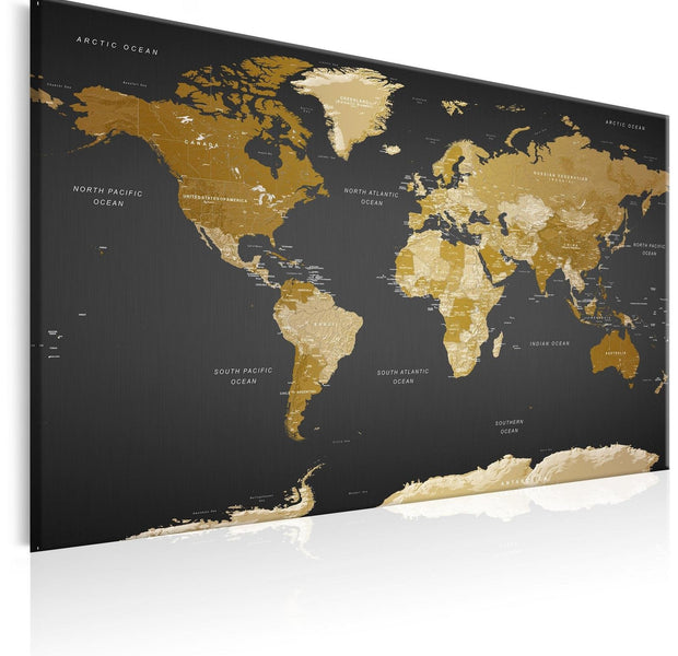 Stretched Canvas World Map Art - Modern Aesthetics-Tiptophomedecor