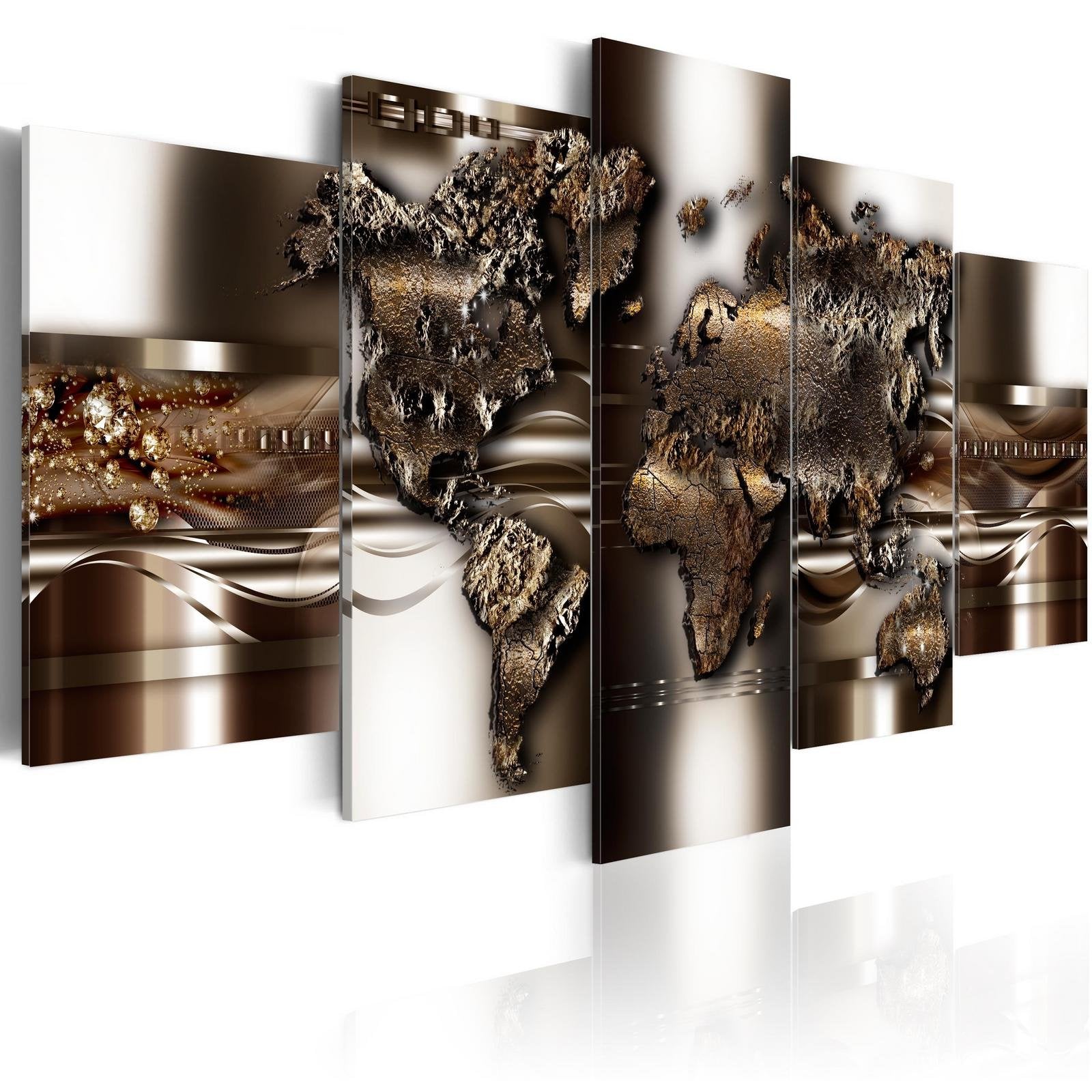 Stretched Canvas World Map Art - Non Nova, Sed Nove-Tiptophomedecor