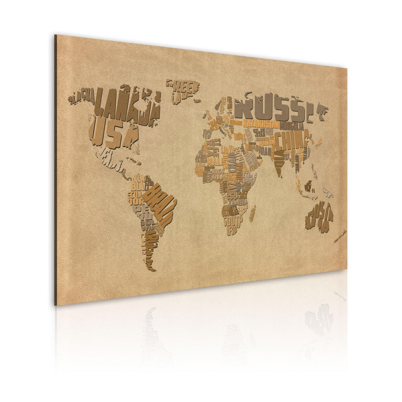 Stretched Canvas World Map Art - Old Map Of The World-Tiptophomedecor