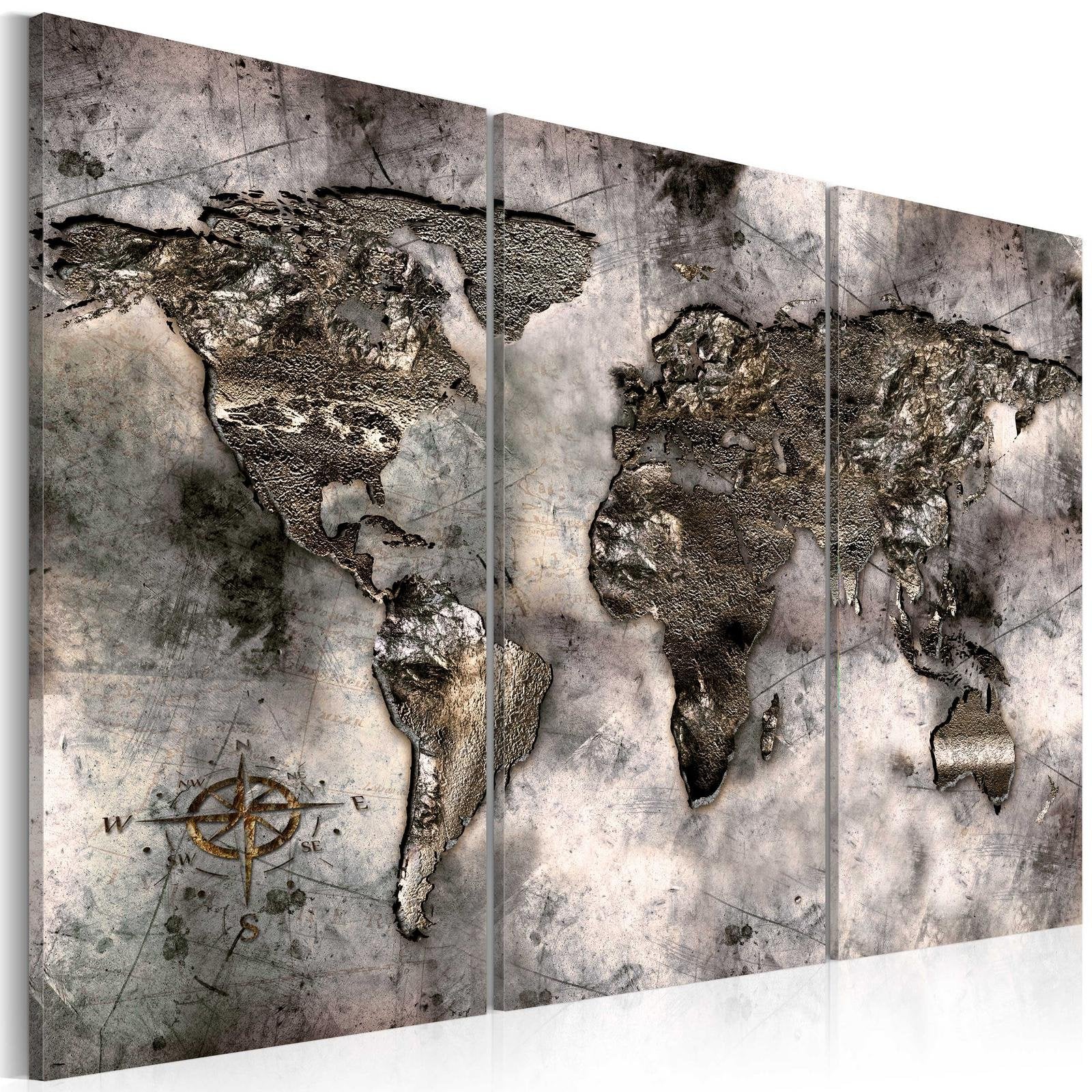 Stretched Canvas World Map Art - Opalescent Map-Tiptophomedecor