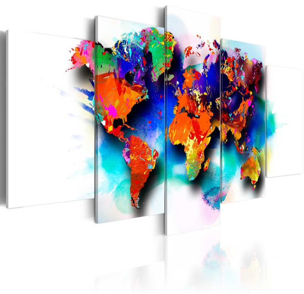 Stretched Canvas World Map Art - Picturesque World-Tiptophomedecor