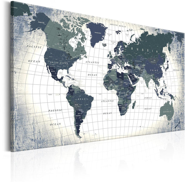 Stretched Canvas World Map Art - Structure Of The World-Tiptophomedecor