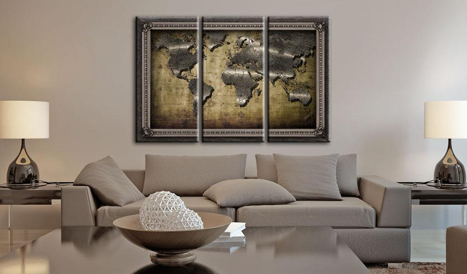 Stretched Canvas World Map Art - The Framed World-Tiptophomedecor