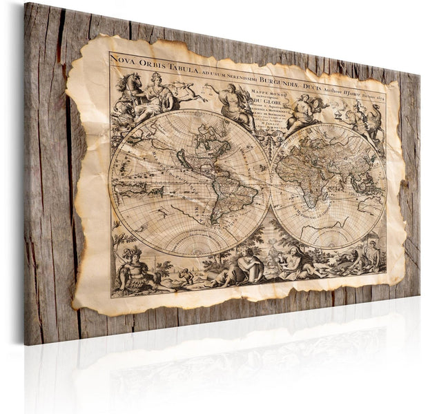 Stretched Canvas World Map Art - The Map Of The Past-Tiptophomedecor
