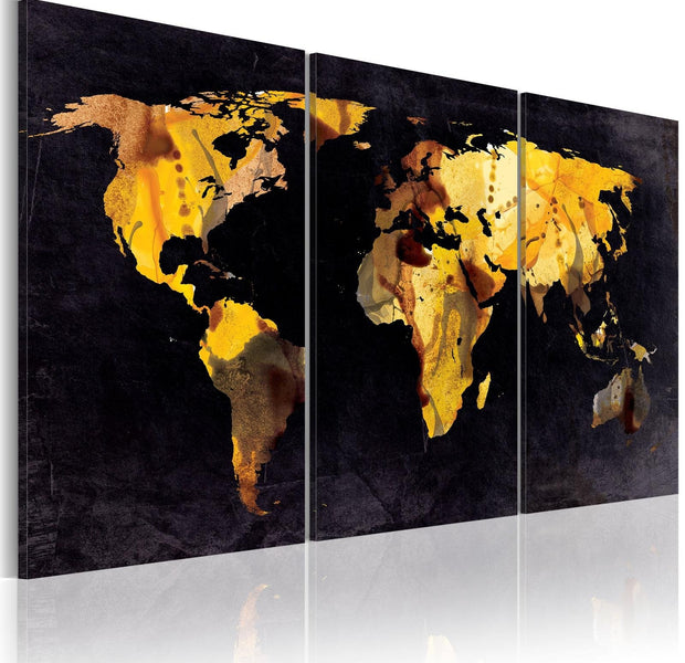 Stretched Canvas World Map Art - The World Map - Quicksands-Tiptophomedecor