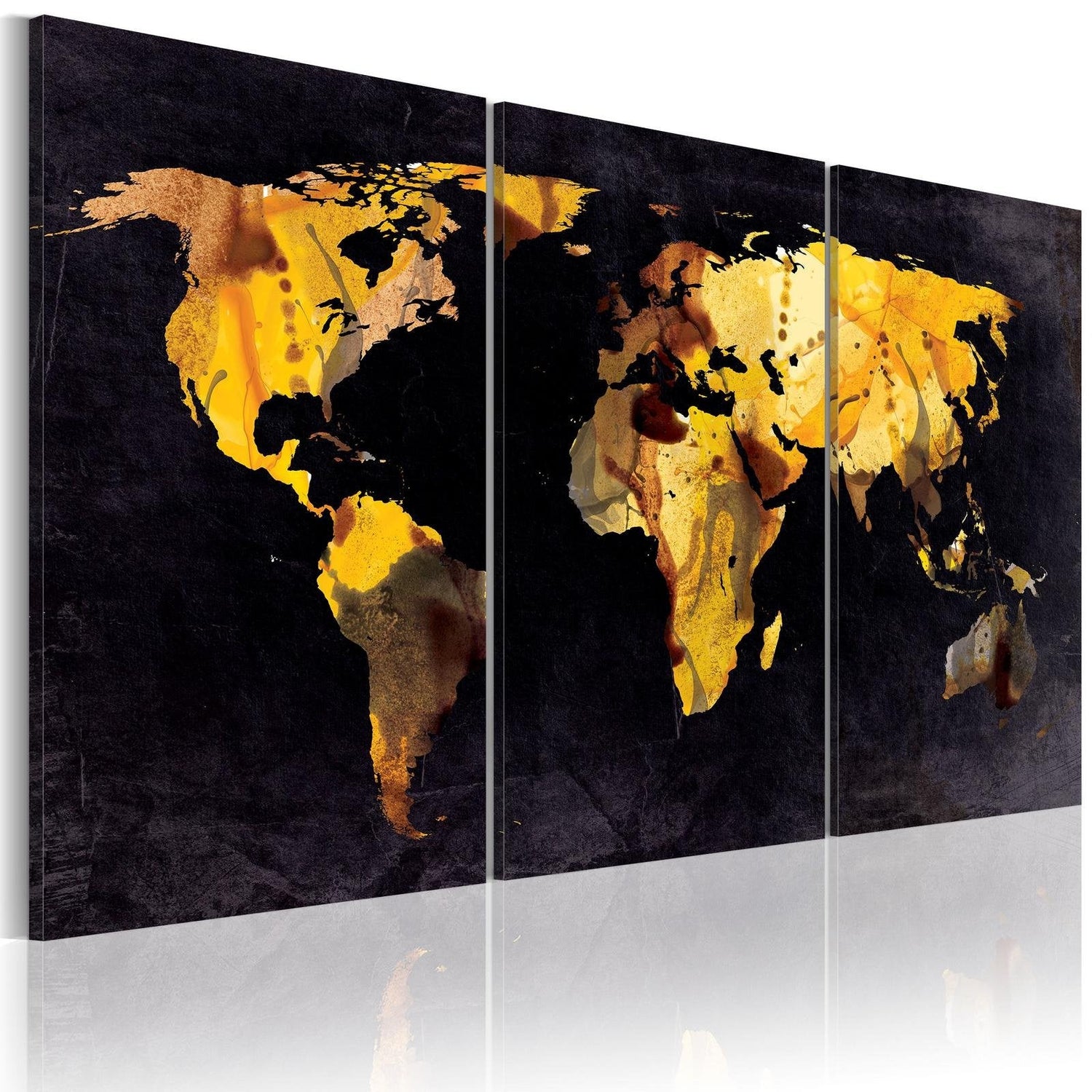 Stretched Canvas World Map Art - The World Map - Quicksands-Tiptophomedecor