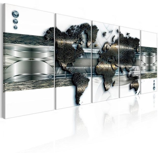 Stretched Canvas World Map Art - Three-Dimensional Map-Tiptophomedecor