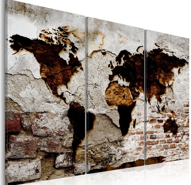 Stretched Canvas World Map Art - Urban Travels-Tiptophomedecor