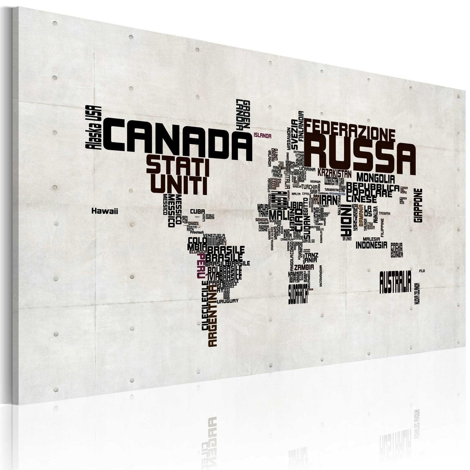 Stretched Canvas World Map Art - What A Wonderful World-Tiptophomedecor