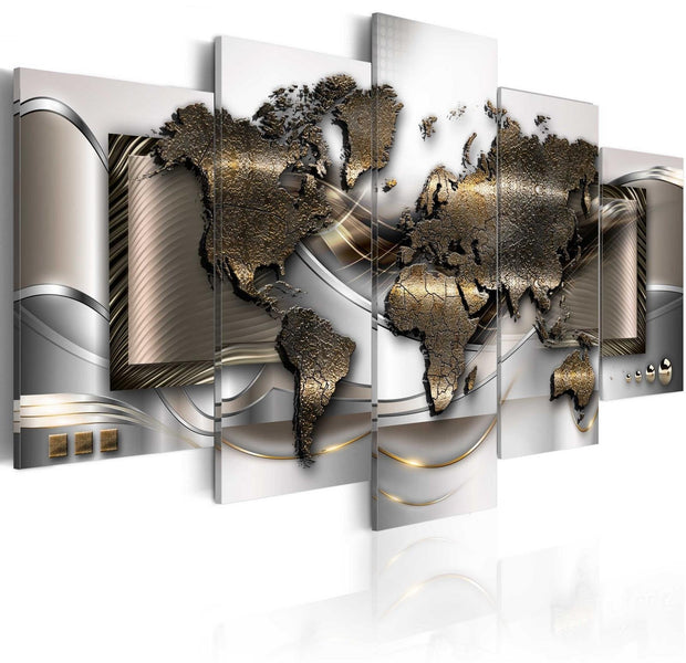 Stretched Canvas World Map Art - World Breeze-Tiptophomedecor