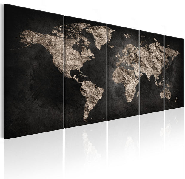 Stretched Canvas World Map Art - World Full Of Secrets I-Tiptophomedecor