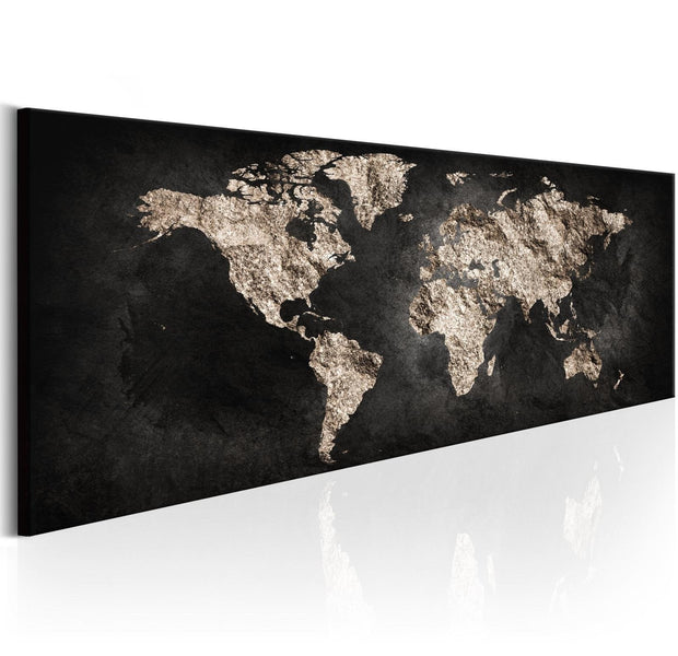 Stretched Canvas World Map Art - World Full Of Secrets-Tiptophomedecor