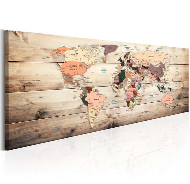 Stretched Canvas World Map Art - World Maps: Map Of Dreams-Tiptophomedecor