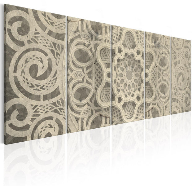 Stretched Canvas Zen Art - Austere Mandala-Tiptophomedecor