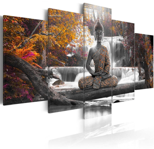 Stretched Canvas Zen Art - Autumn Buddha-Tiptophomedecor