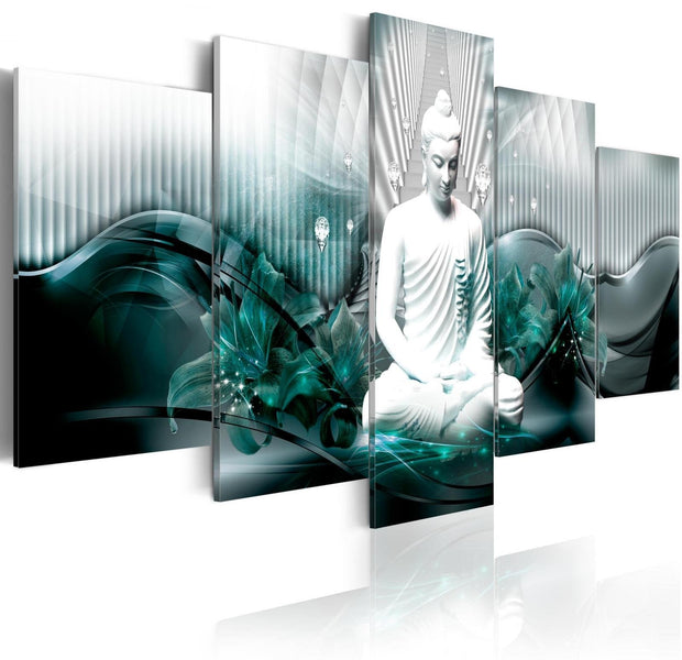 Stretched Canvas Zen Art - Azure Meditation-Tiptophomedecor