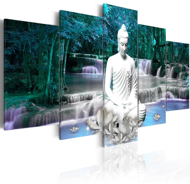 Stretched Canvas Zen Art - Azure Prayer-Tiptophomedecor