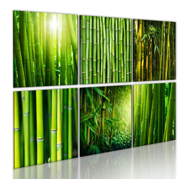 Stretched Canvas Zen Art - Bamboo Has Many Faces-Tiptophomedecor