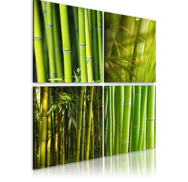 Stretched Canvas Zen Art - Bamboos-Tiptophomedecor