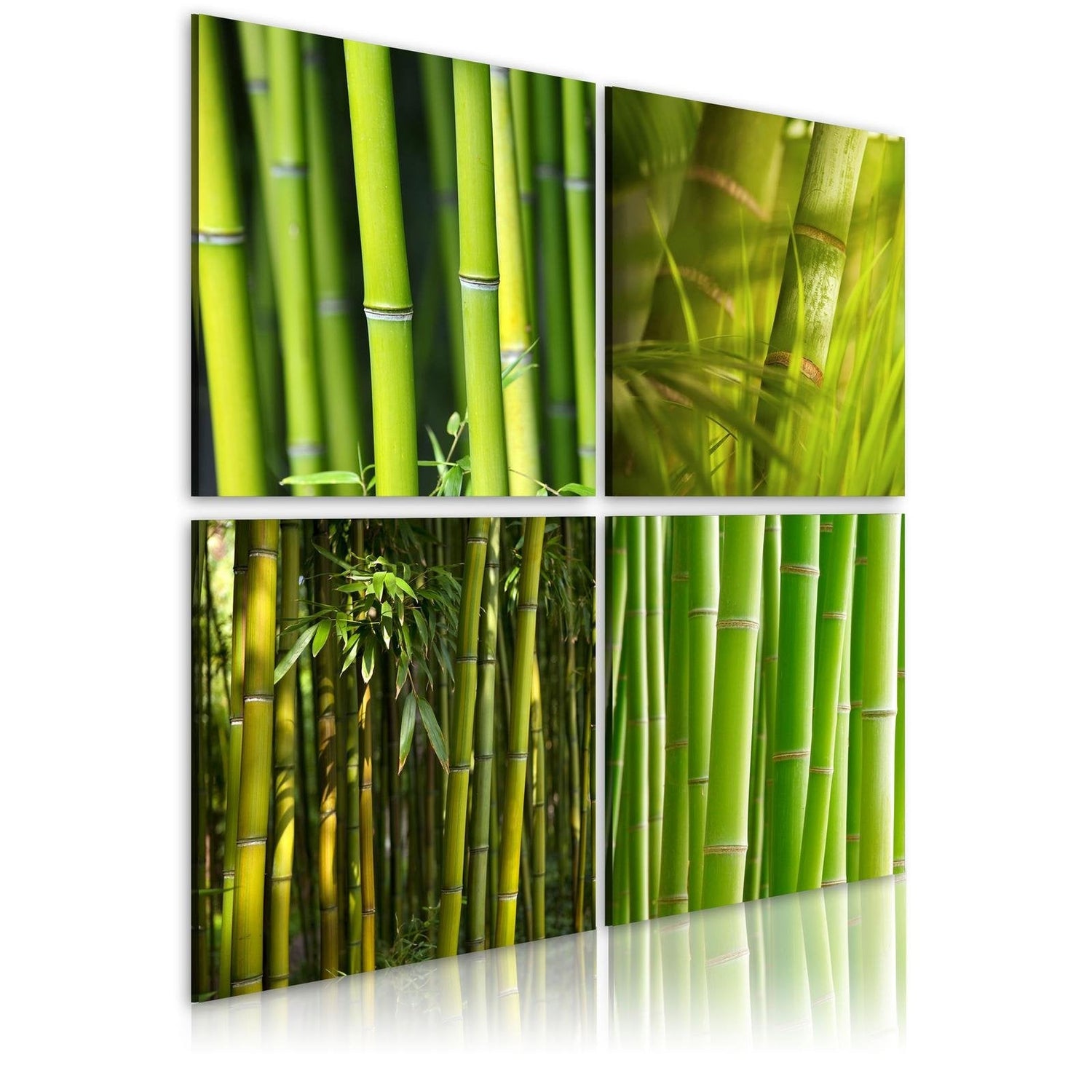 Stretched Canvas Zen Art - Bamboos-Tiptophomedecor