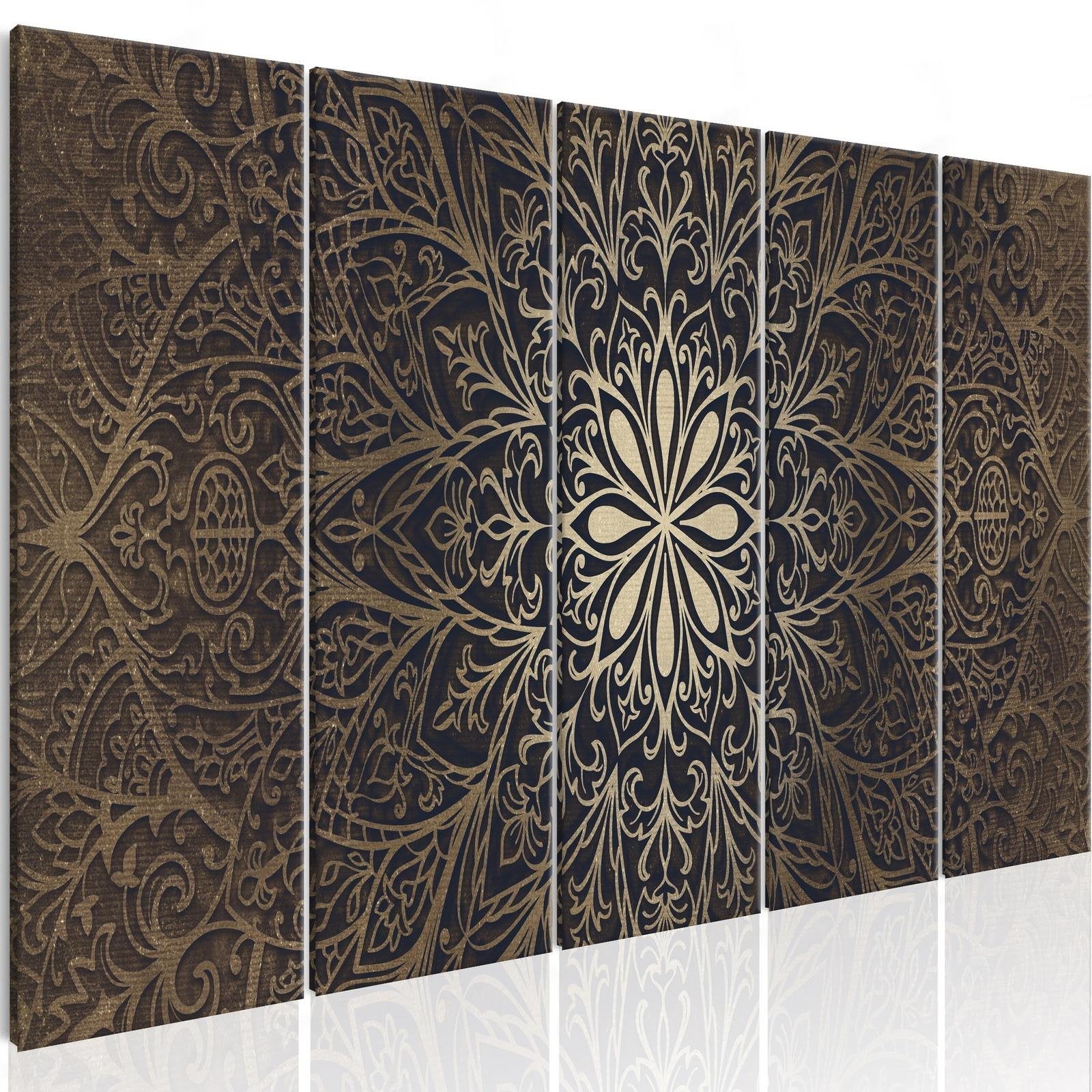 Stretched Canvas Zen Art - Brown Mandala-Tiptophomedecor