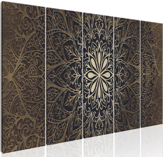 Stretched Canvas Zen Art - Brown Mandala-Tiptophomedecor