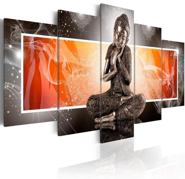 Stretched Canvas Zen Art - Buddha And Ornaments-Tiptophomedecor