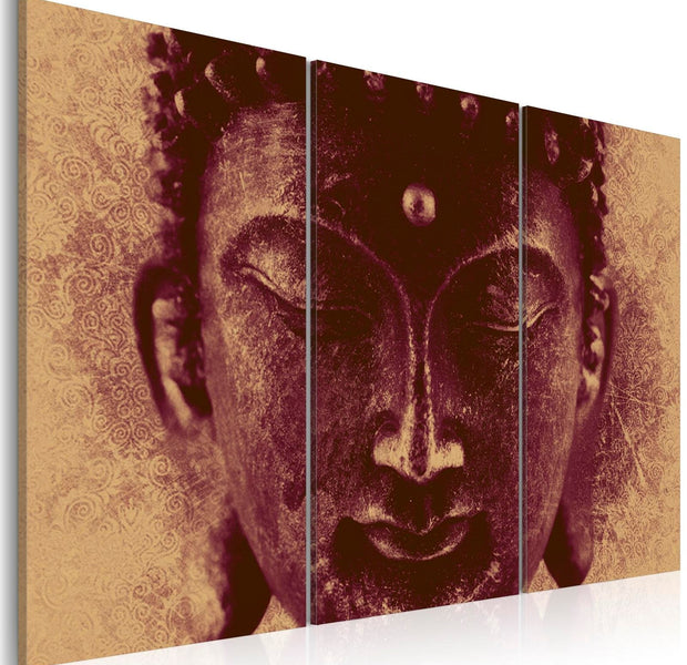 Stretched Canvas Zen Art - Buddha Face-Tiptophomedecor