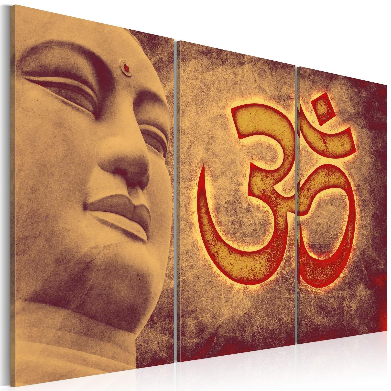 Stretched Canvas Zen Art - Buddha Symbol-Tiptophomedecor