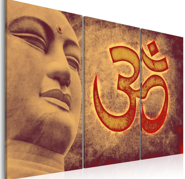 Stretched Canvas Zen Art - Buddha Symbol-Tiptophomedecor