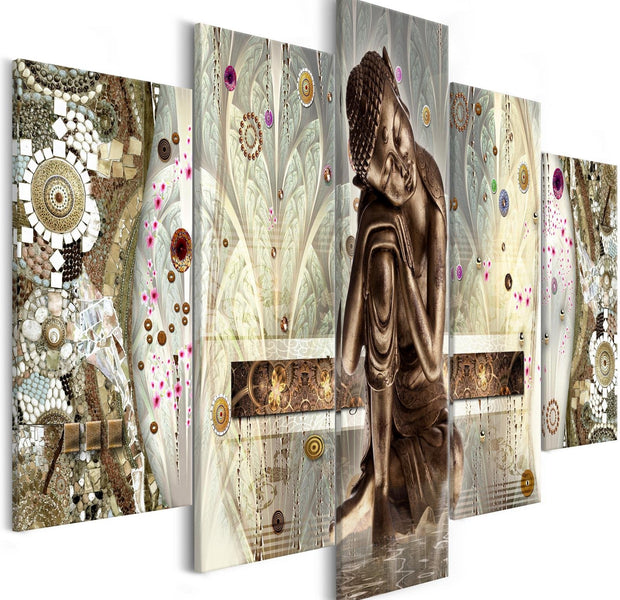 Stretched Canvas Zen Art - Buddha's Dream 5 Piece-Tiptophomedecor