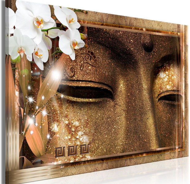 Stretched Canvas Zen Art - Buddha's Eyes Wide-Tiptophomedecor