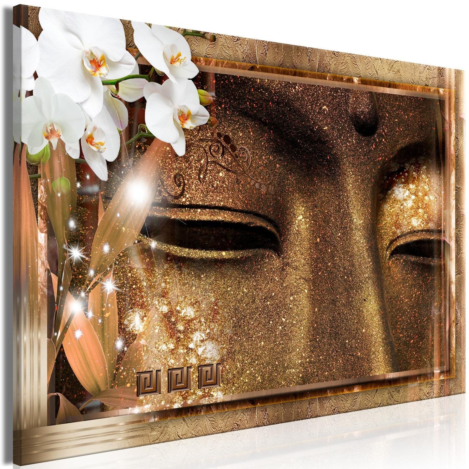 Stretched Canvas Zen Art - Buddha's Eyes Wide-Tiptophomedecor