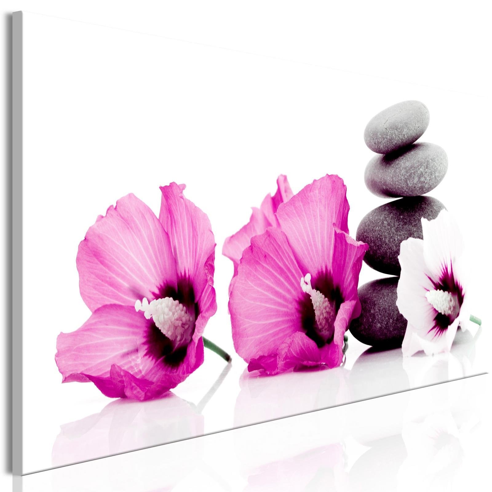 Stretched Canvas Zen Art - Calm Mallow Narrow Pink-Tiptophomedecor