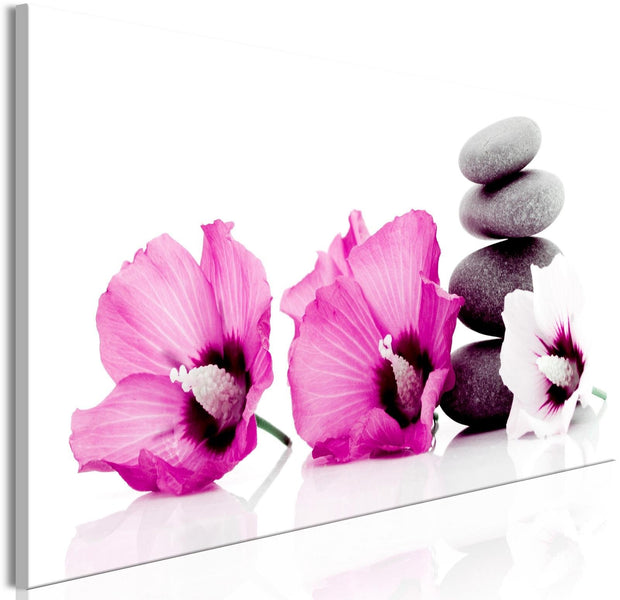 Stretched Canvas Zen Art - Calm Mallow Narrow Pink-Tiptophomedecor