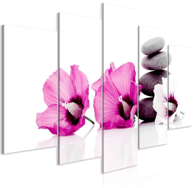 Stretched Canvas Zen Art - Calm Mallow Pink 3 Piece-Tiptophomedecor