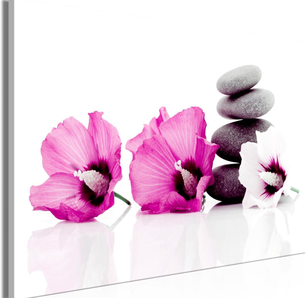 Stretched Canvas Zen Art - Calm Mallow Wide Pink-Tiptophomedecor