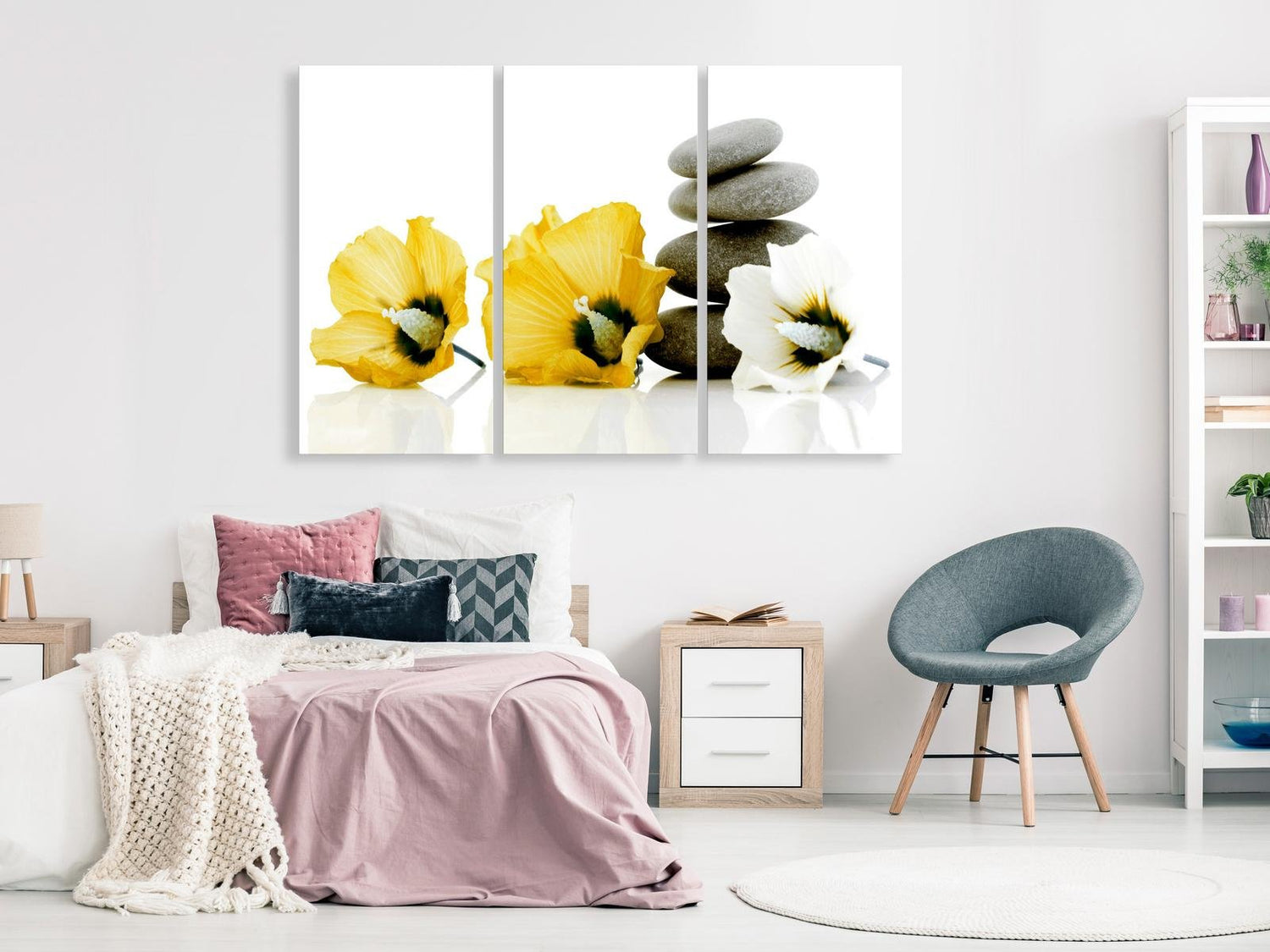 Stretched Canvas Zen Art - Calm Mallow Yellow-Tiptophomedecor