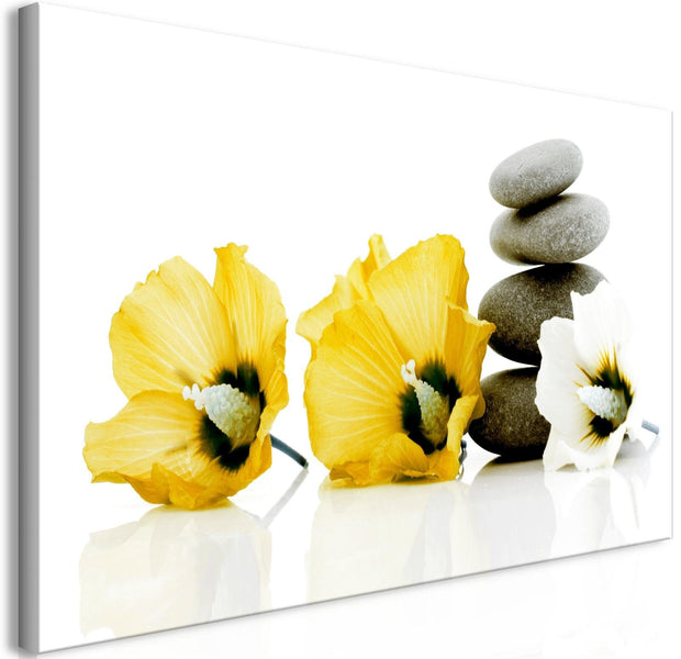 Stretched Canvas Zen Art - Calm Mallow Yellow-Tiptophomedecor