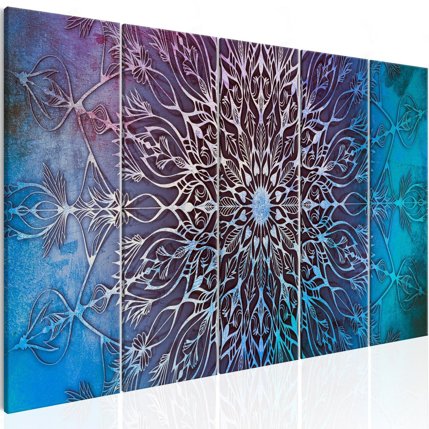 Stretched Canvas Zen Art - Center Narrow Blue-Tiptophomedecor
