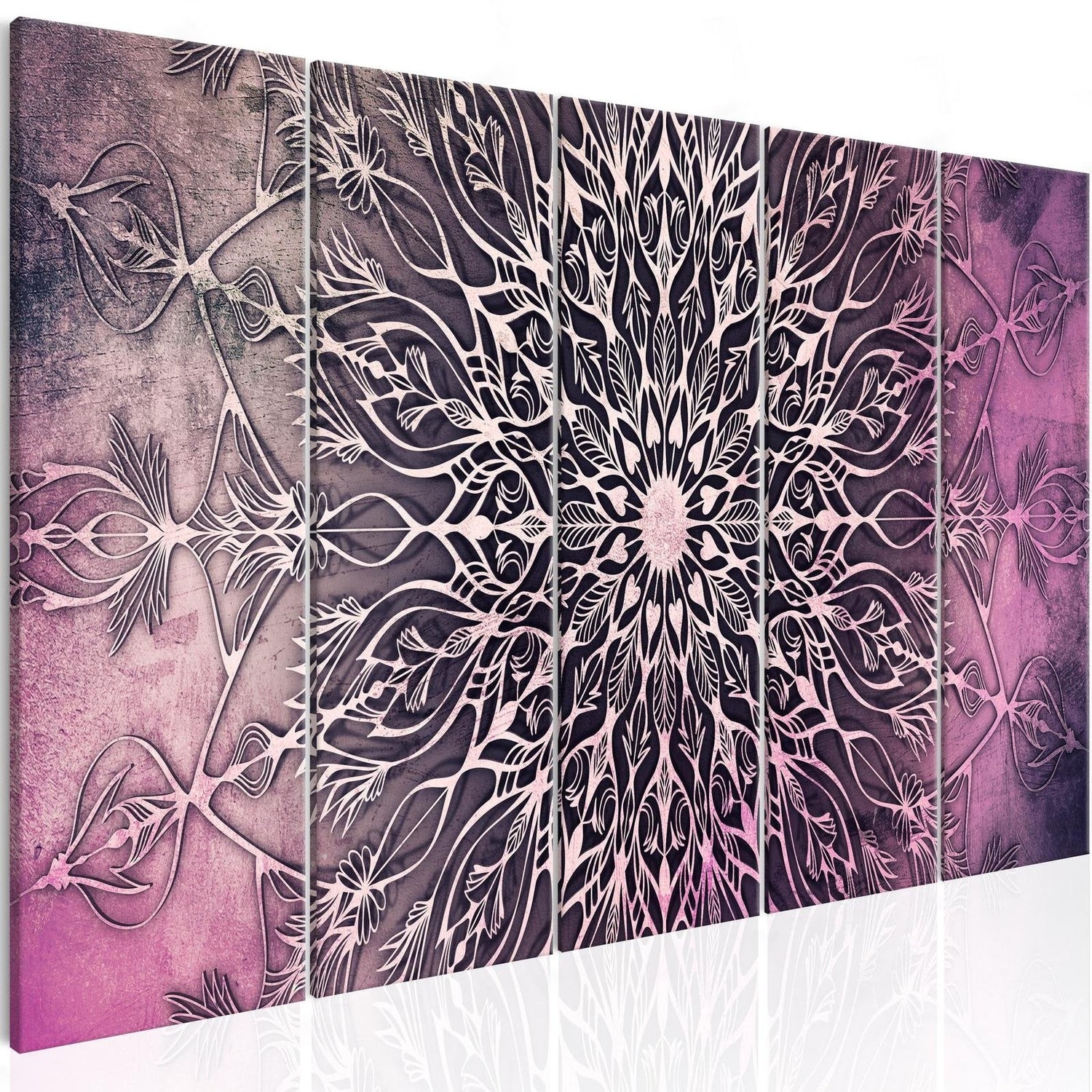 Stretched Canvas Zen Art - Center Narrow Pink-Tiptophomedecor