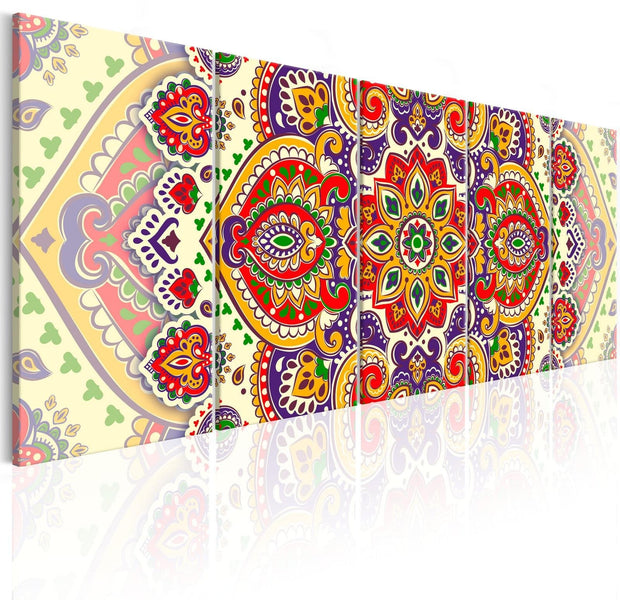 Stretched Canvas Zen Art - Colourful Ornament-Tiptophomedecor