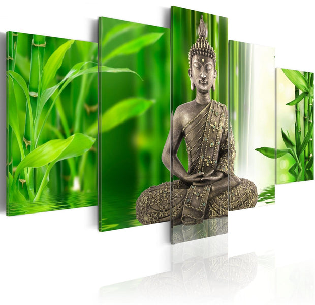 Stretched Canvas Zen Art - Contemplating Buddha-Tiptophomedecor