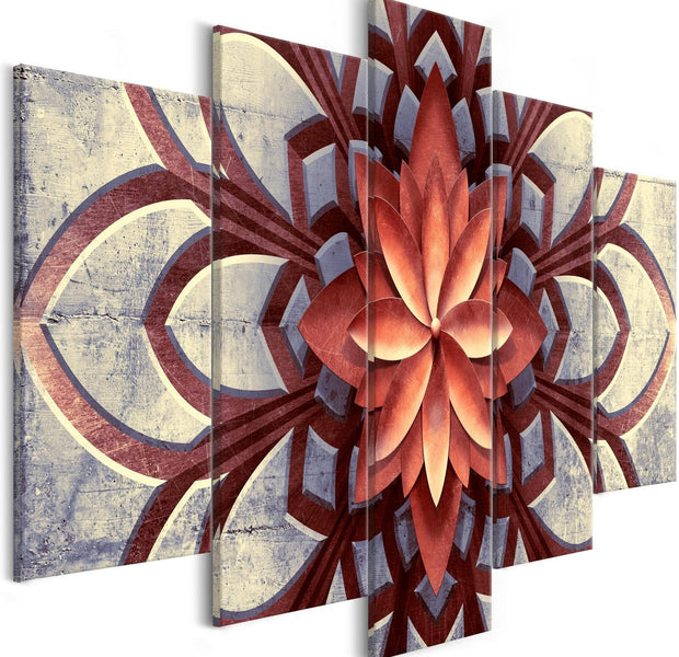 Stretched Canvas Zen Art - Fan 5 Piece-Tiptophomedecor