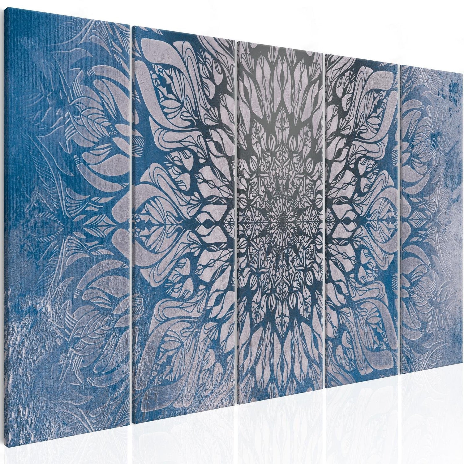 Stretched Canvas Zen Art - Hypnosis Blue Narrow-Tiptophomedecor