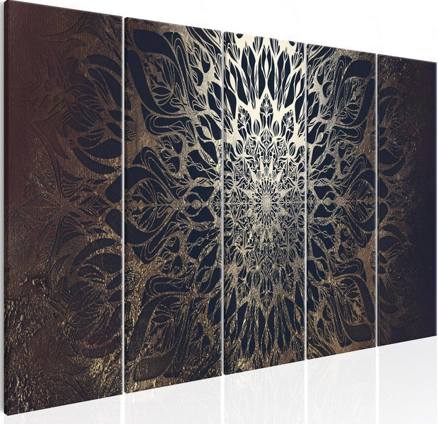 Stretched Canvas Zen Art - Hypnosis Brown Narrow-Tiptophomedecor