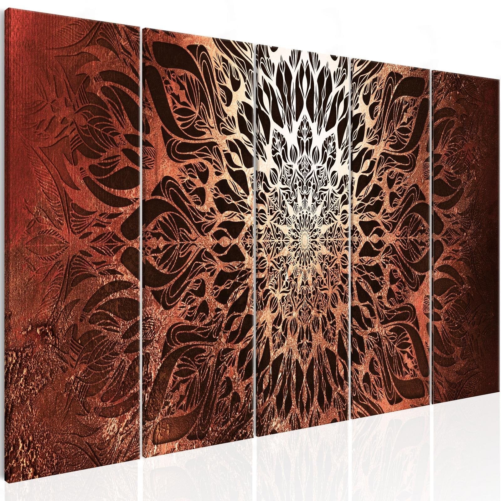 Stretched Canvas Zen Art - Hypnosis Orange Narrow-Tiptophomedecor